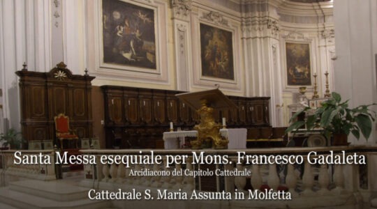 S. Messa esequiale per Mons. Francesco Gadaleta. Diretta – Diocesi di Molfetta-Ruvo-Giovinazzo-Terlizzi