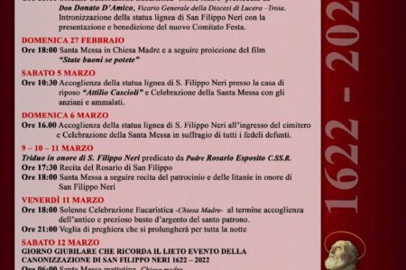 A Roseto, il 400° anniversario di san Filippo Neri