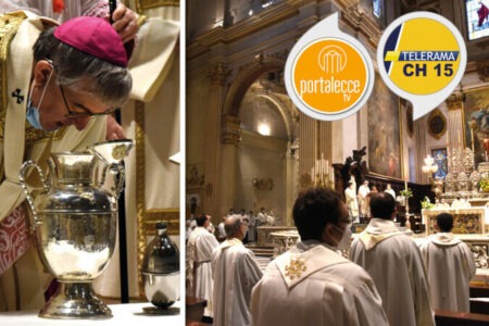 Stasera in cattedrale la Messa del Crisma. Diretta su Portalecce tv e su Telerama (ch 15) - il giornale della Arcidiocesi di Lecce