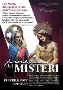 Venerdì Santo 15 aprile 2022 – Processione dei Misteri – Diocesi di Andria