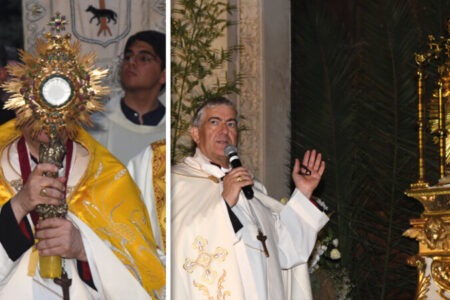 L’invocazione dell’arcivescovo in ginocchio davanti all’eucarestia: donaci la pace, Signore - il giornale della Arcidiocesi di Lecce