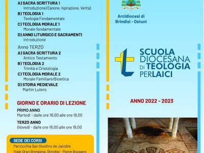Scuola di Teologica per Laici 2022-2023 – Arcidiocesi di Brindisi – Ostuni