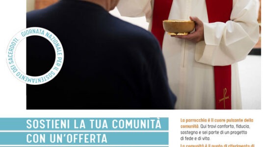 Domenica 18 settembre 2022  XXXIV Giornata nazionale delle offerte per il sostentamento dei sacerdoti