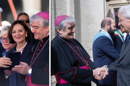 Il dono dell’arcivescovo e la gratitudine del Presidente per l’accoglienza in Piazza Duomo - il giornale della Arcidiocesi di Lecce