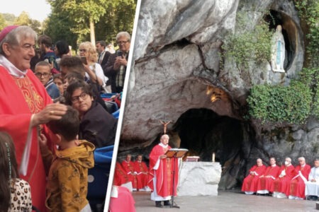 La messa di Seccia nella Grotta di Lourdes e le carezze ai bimbi dell’Oncologico di Napoli - il giornale della Arcidiocesi di Lecce