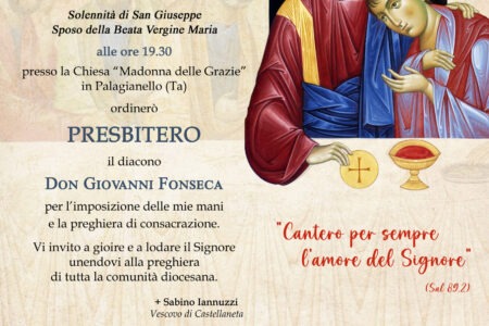 Ordinazione Presbiterale del Diacono Don Giovanni Fonseca – Diocesi di Castellaneta